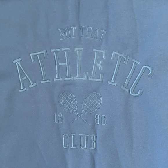 Gilli Not That Athletic Club Embroidered Sweatshirt - Size‎ M - Blue - NWT - Picture 7 of 11